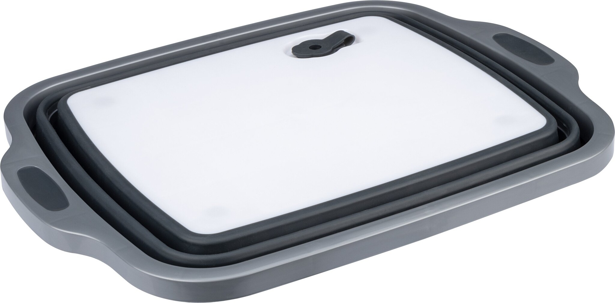 Abbey Camp® Abbey Camp - Planche à découper/saladier 2-en-1 pliable - MORCOTE-008 - Anthracite/Gris