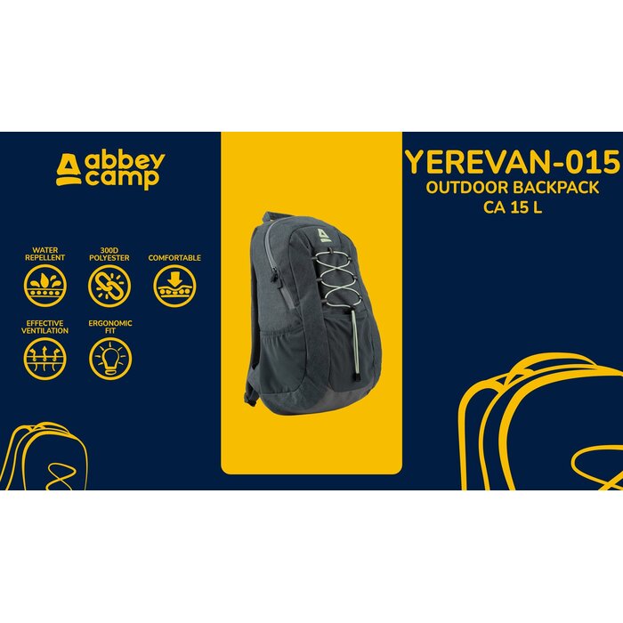 Abbey Camp® Abbey Camp – Outdoor-Rucksack – YEREVAN-015 – Anthrazit/Grau