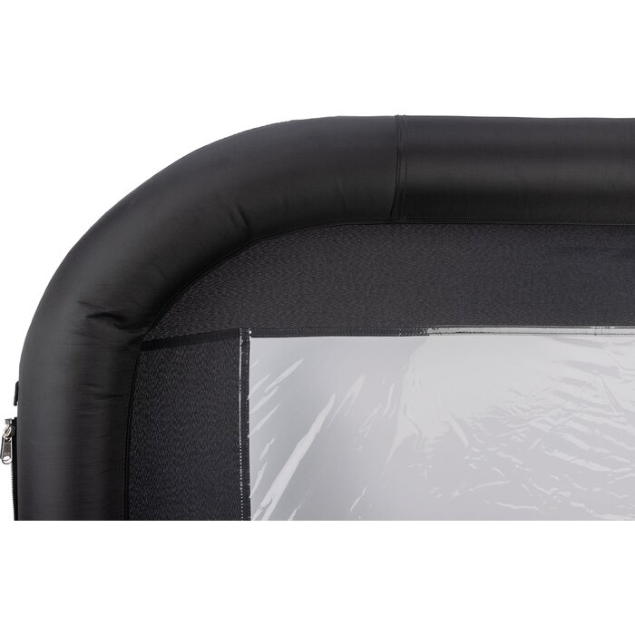 Abbey Camp® Abbey Camp - Pare-vent gonflable - 2 x 2,40 m + pompe - BARROWS ISLAND-48 - Anthracite mélangé