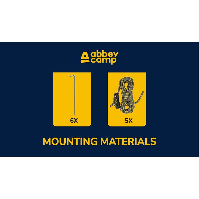 Abbey Camp® Abbey Camp – Aufblasbarer Windschutz – 1 x 2,40 Meter – BARROWS ISLAND-240 – Anthrazit meliert