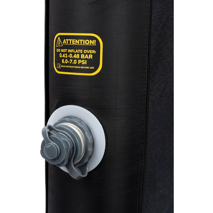 Abbey Camp® Abbey Camp – Aufblasbarer Windschutz – 1 x 2,40 Meter – BARROWS ISLAND-240 – Anthrazit meliert