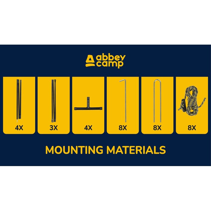 Abbey Camp® Abbey Camp - Windscherm met Toplegger - GRUISSAN-500 - Antraciet mêlee