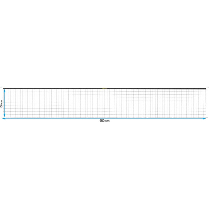 Get & Go® Get & Go – Volleyballnetz – 9,5 x 1,0 Meter – Schwarz/Gelb