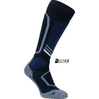 Starling® Starling - Merino Wool Ski Socks - 2-Pack - Solid Color - Navy
