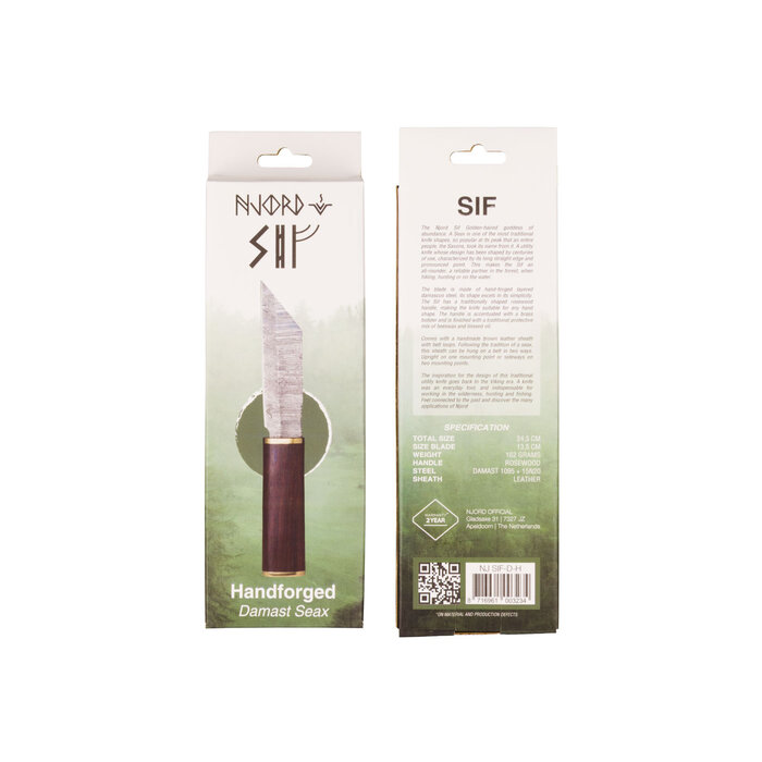 Njord Njord - Sif Damascus Seax - Hangpack