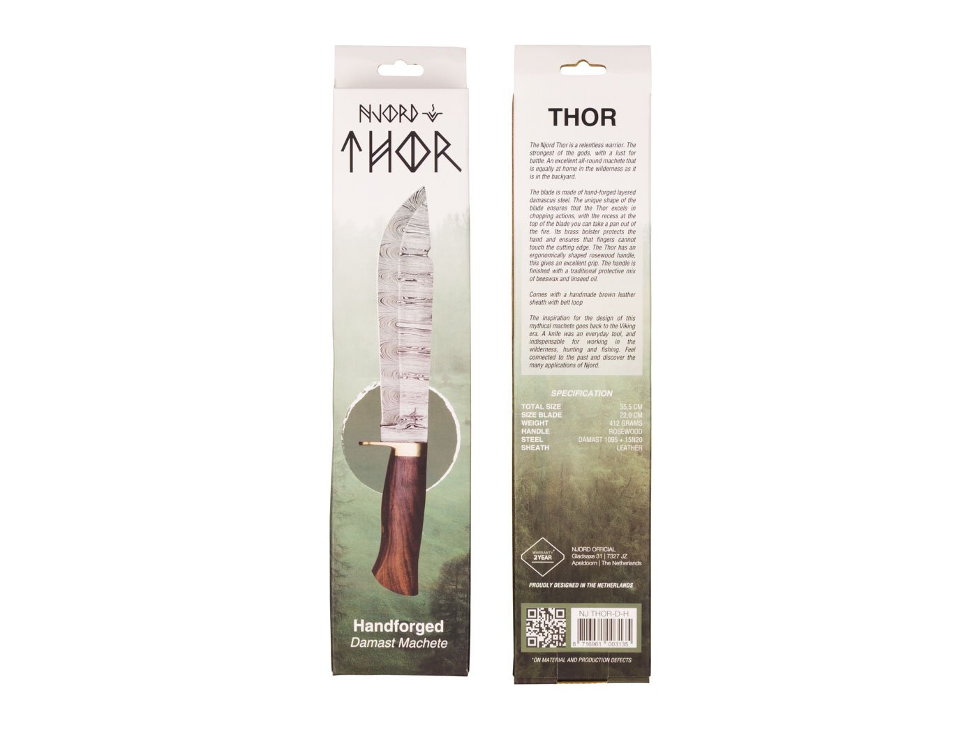 Njord Njord - Thor Damast Machete - Hangpack