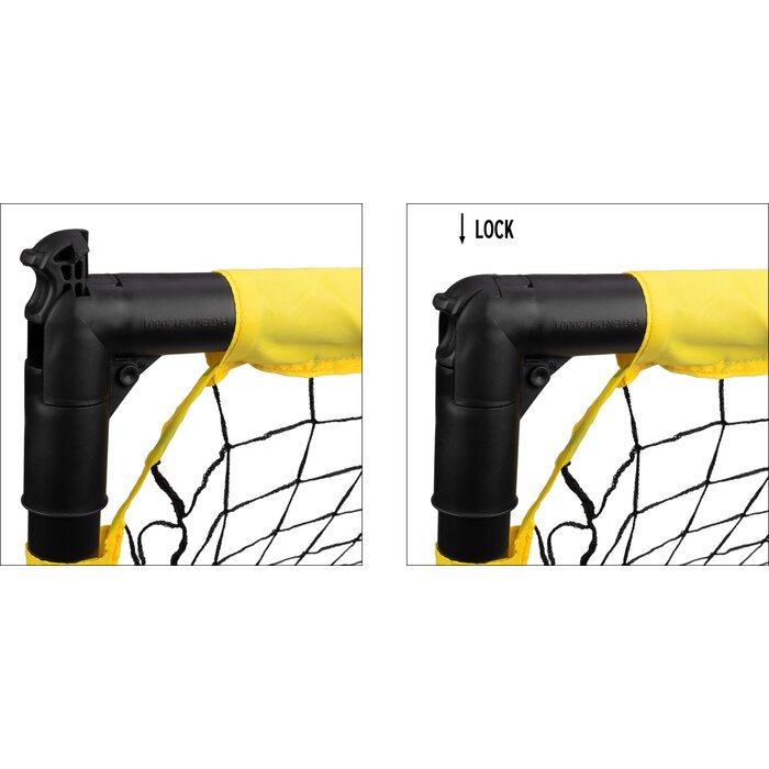 Get & Go® Get & Go - Foldable Soccer Goal - 115 x 76 x 76 cm - Black/Yellow