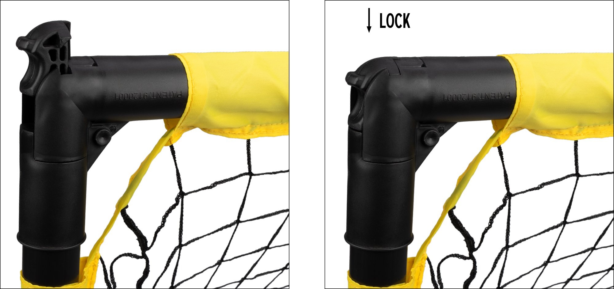 Get & Go® Get & Go - Foldable Soccer Goal - 115 x 76 x 76 cm - Black/Yellow