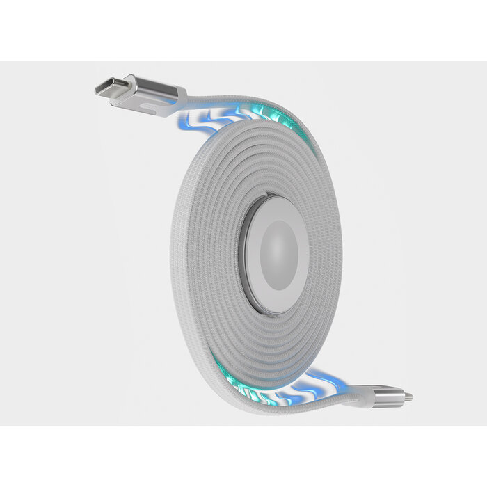 Statik Statik – Magstack Duo USB-C auf USB-C für Apple Watch, 1,5 m – Weiß