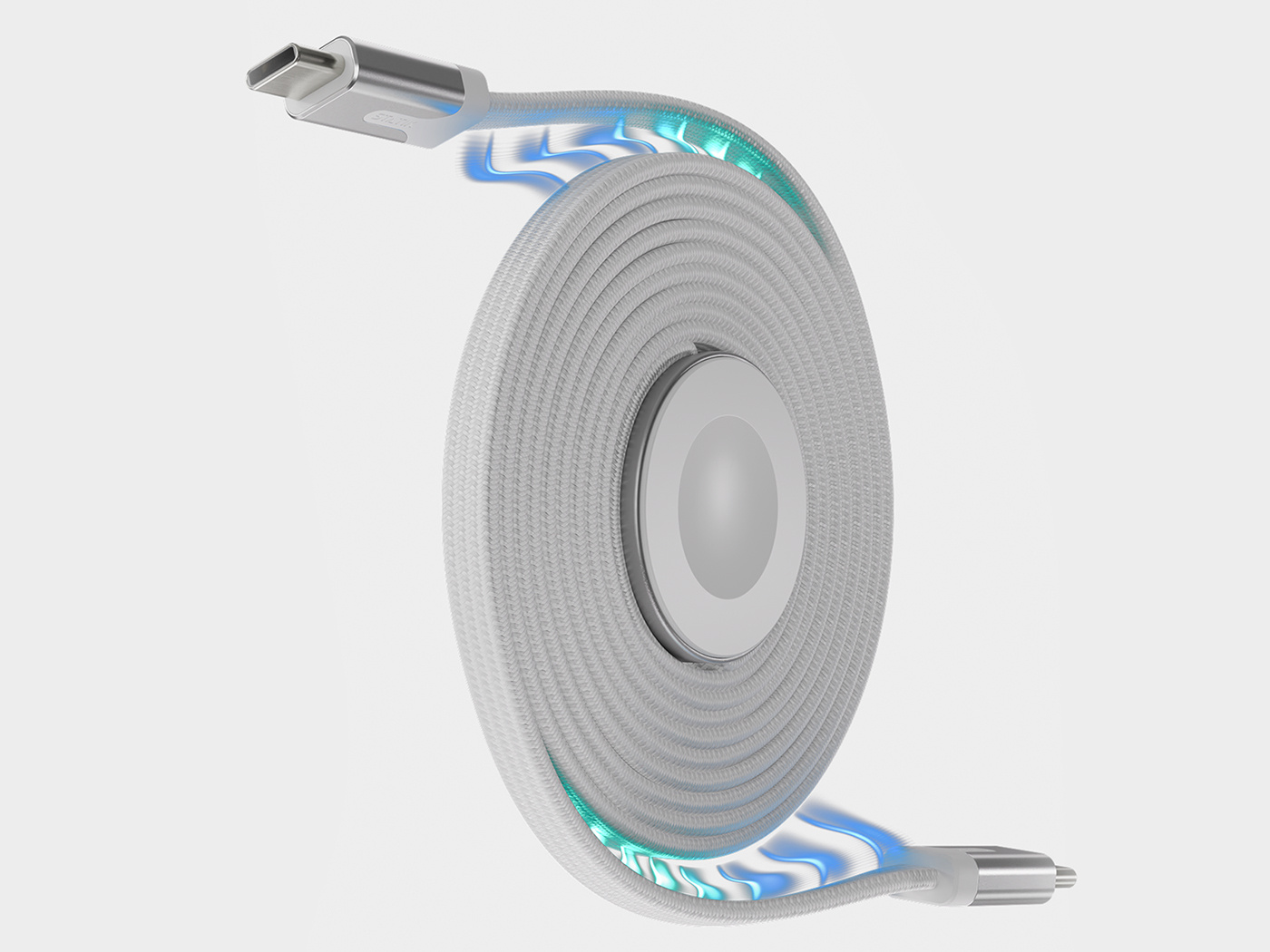 Statik Statik – Magstack Duo USB-C auf USB-C für Apple Watch, 1,5 m – Weiß
