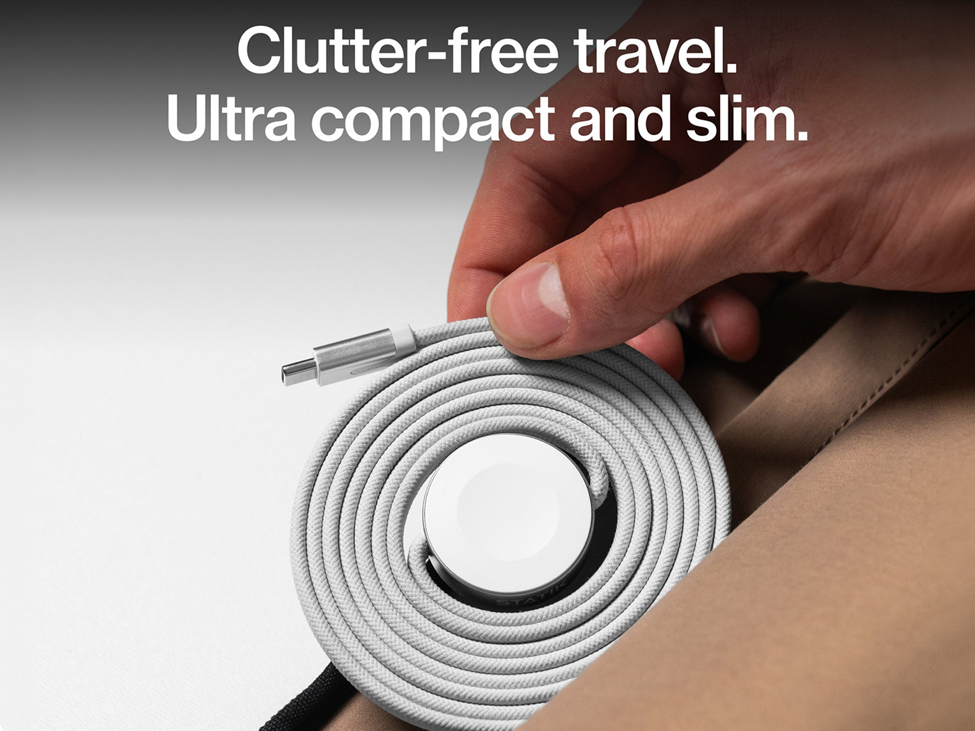 Statik Statik - Magstack Duo USB-C naar USB-C Apple Watch 1,5m - Wit