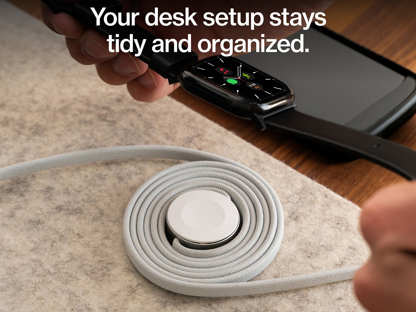 Statik Statik – Magstack Duo USB-C auf USB-C für Apple Watch, 1,5 m – Weiß