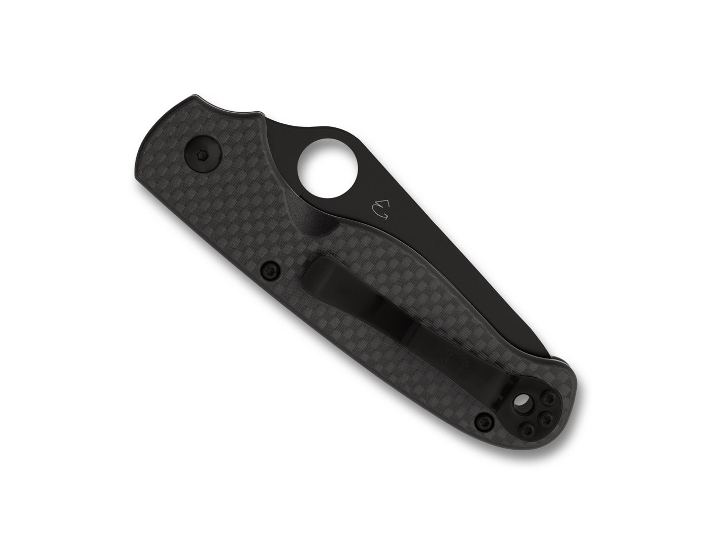 Spyderco Spyderco - ButtonUp - Carbon Fiber - Black Blade