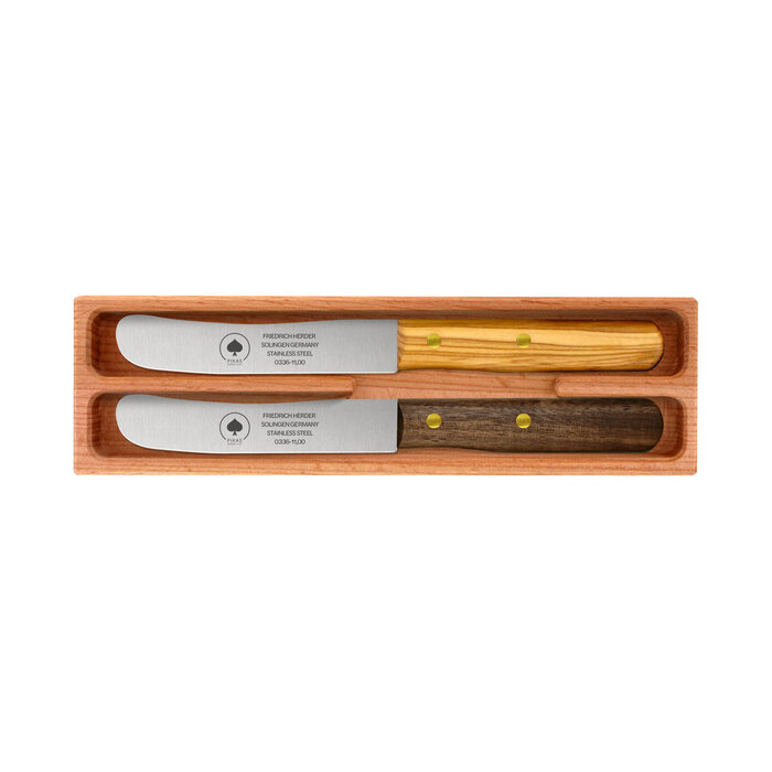 Friedrich Herder Friedrich Herder – Buckle-Messer – Olive/Walnuss – 2 Stück