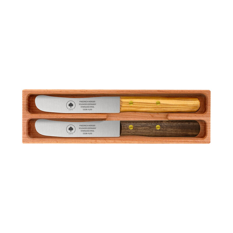 Friedrich Herder Friedrich Herder - Buckle Mes - Olijf/Walnoot - 2st