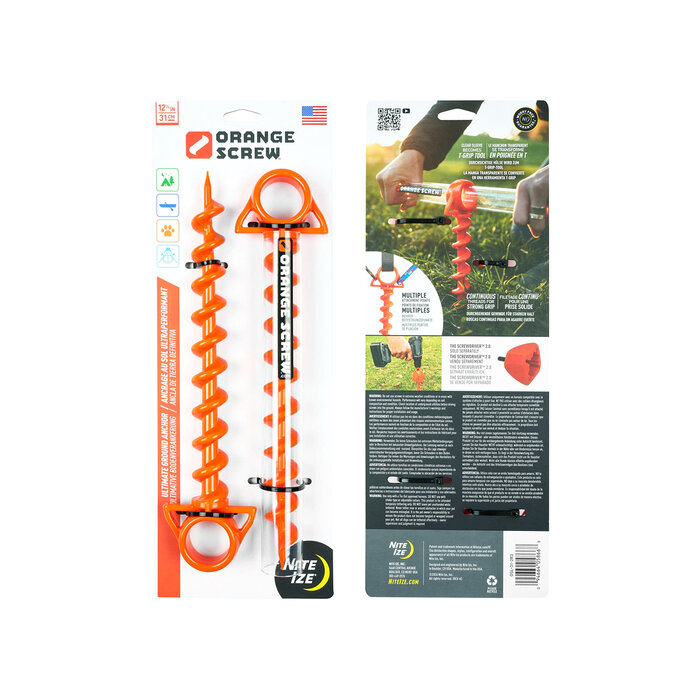 Nite Ize Nite Ize - Orange Screw Ground Anchor - Large - 2 Pack