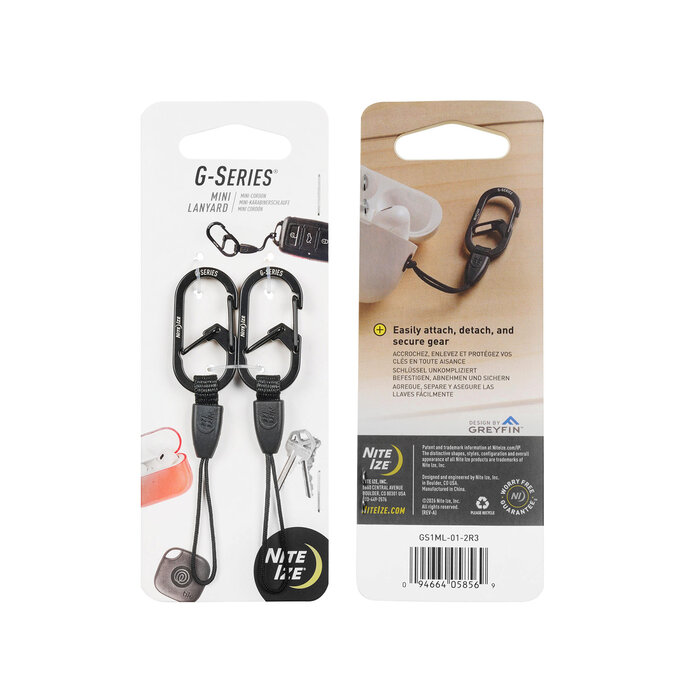 Nite Ize Nite Ize – G-Series – Mini-Lanyard-Karabiner – 2er-Pack – Schwarz #1