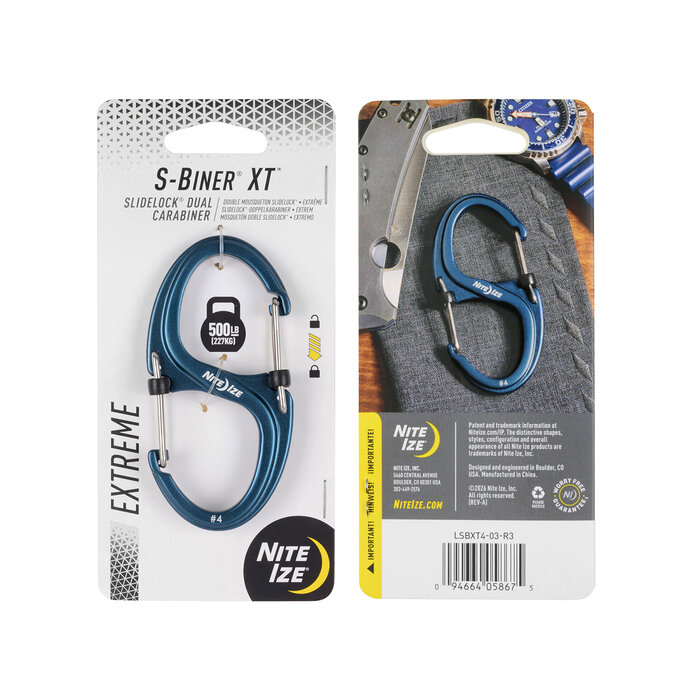 Nite Ize Nite Ize - S-Biner XT Slidelock - Aluminium - Blauw #4