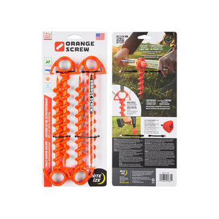 Nite Ize Nite Ize - Orange Screw Ground Anchor - Small - 4 Pack