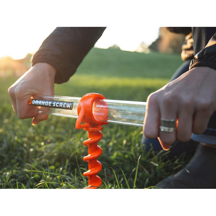 Nite Ize Nite Ize - Orange Screw Ground Anchor - Small - 4 Pack