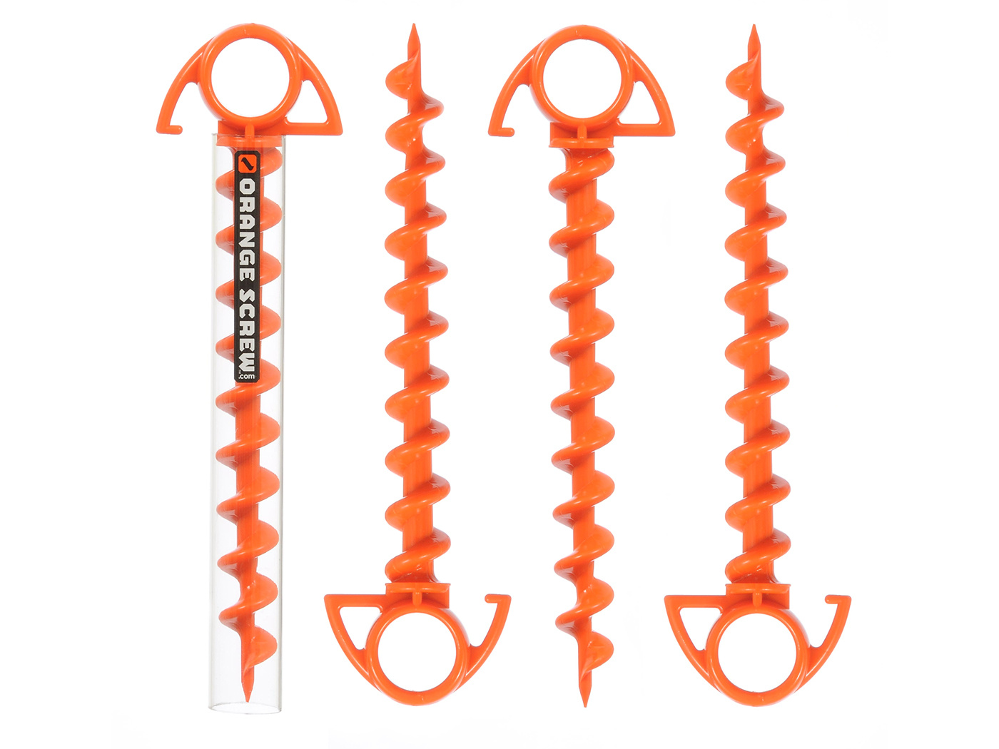 Nite Ize Nite Ize - Orange Screw Ground Anchor - Small - 4 Pack