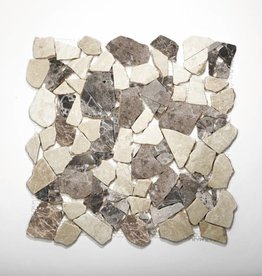 Castanao Cream Natural stone mosaic tiles 1. Choice in 30x30x1 cm