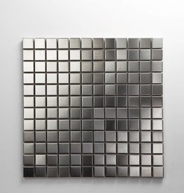 Iron Acier Inoxydable Metal Mosaïque Carrelage, 1. Choice, 2,3x2,3 dans 30x30x1 cm