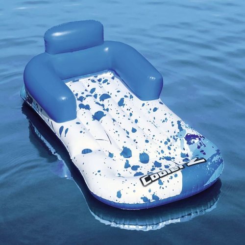 Bestway Loungestoel opblaasbaar CoolerZ 84x161 cm blauw en wit Bestway Loungestoel opblaasbaar CoolerZ 84x161 cm blauw en wit