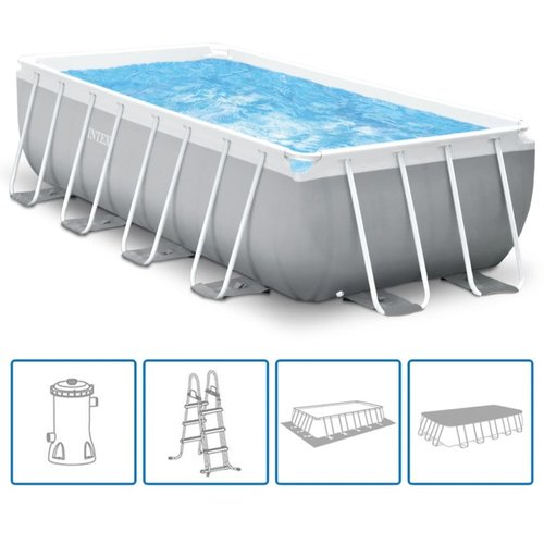 Intex Prism Frame Zwembadset 488x244x107 cm rechthoekig 26792GN Intex Prism Frame Zwembadset 488x244x107 cm rechthoekig 26792GN