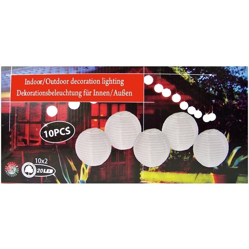 Party Lighting Feestverlichting - 10 grote LED lampionnen Party Lighting Feestverlichting - 10 grote LED lampionnen