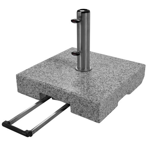 Doppler Parasolvoet graniet trolley vierkant 70 kg Doppler Parasolvoet graniet trolley vierkant 70 kg