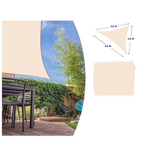 Lifetime Garden Schaduwdoek creme 3.6m x 3.6m x 3.6m Lifetime Garden Schaduwdoek creme 3.6m x 3.6m x 3.6m