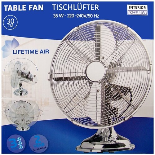 Interior Exclusive RVS Tafelventilator 30cm Interior Exclusive RVS Tafelventilator 30cm
