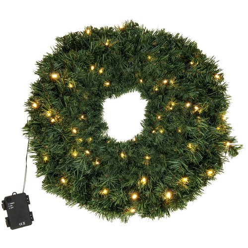 Kerstkrans met LED verlichting 60 cm Kerstkrans met LED verlichting 60 cm
