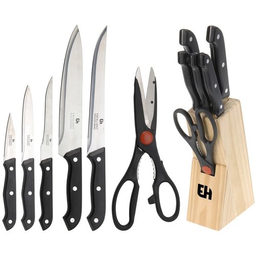 Excellent Houseware. Messenblok met 5 messen en schaar Excellent Houseware. Messenblok met 5 messen en schaar