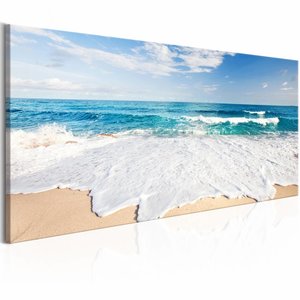 Schilderij - Strand op  Captiva Island , wit blauw