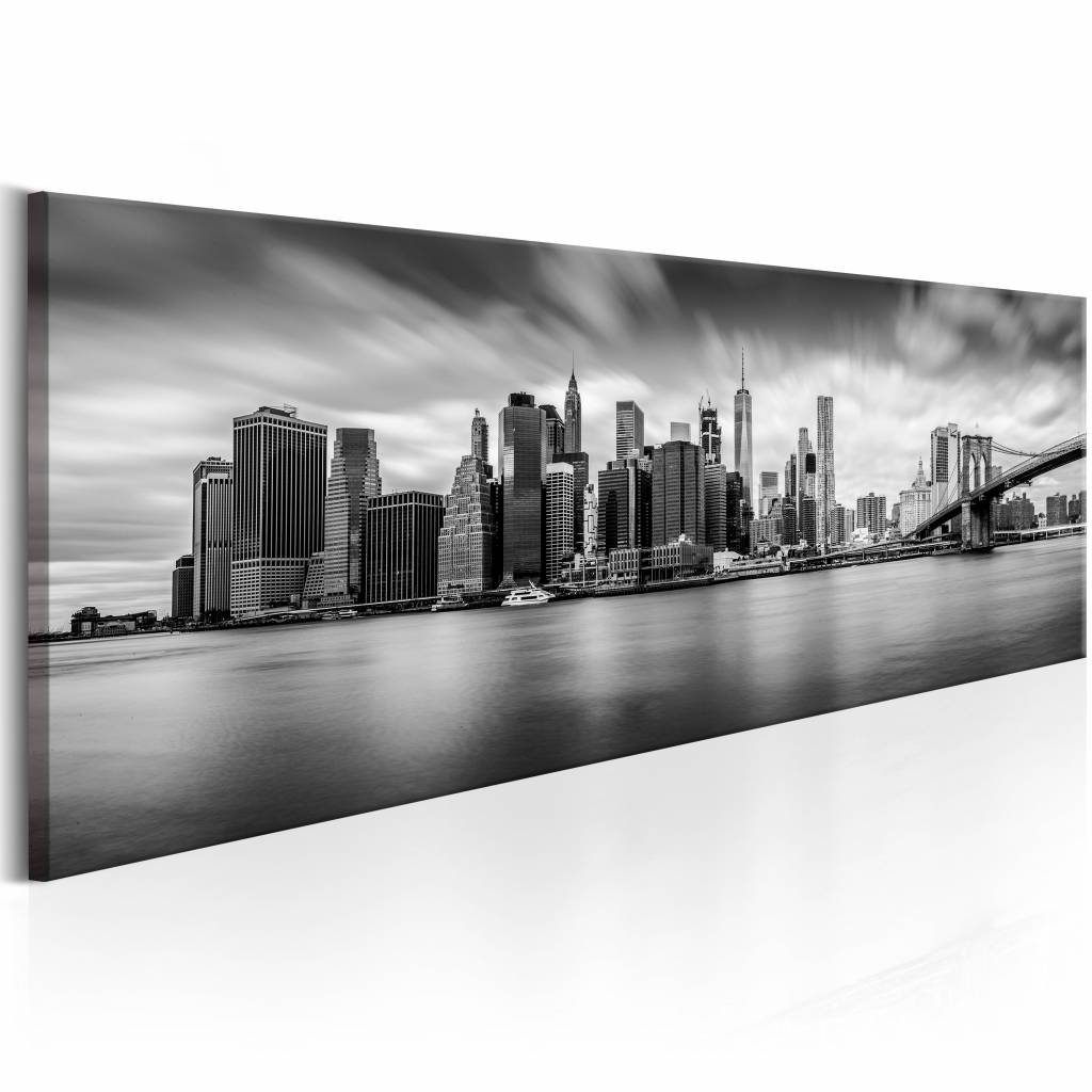 Schilderij - New York Zwart-Wit afbeelding