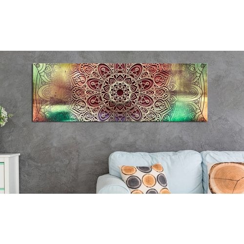 Schilderij - Kleurrijkel Mandala , multi kleur