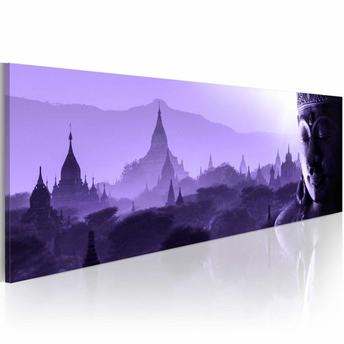 Schilderij - Purple Zen , paars uitzicht