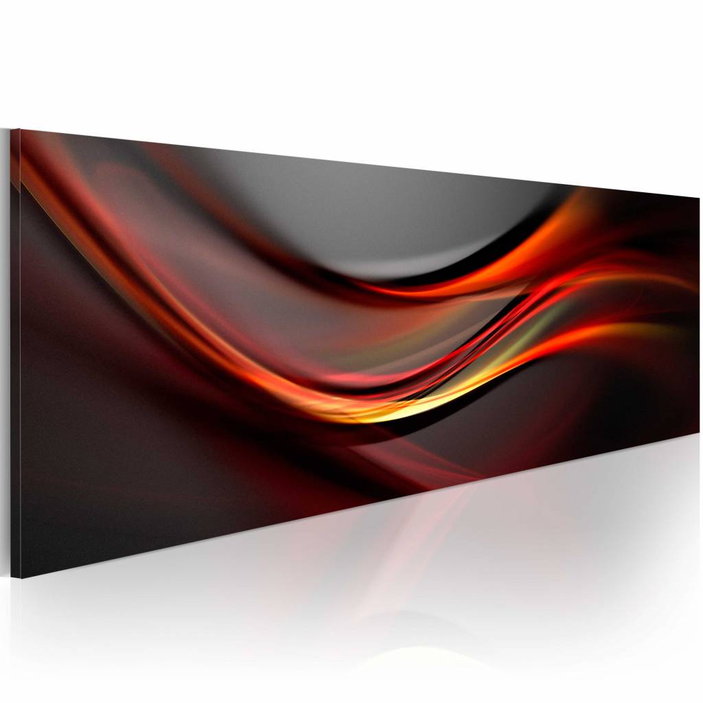 Schilderij - In amber , golven afbeelding