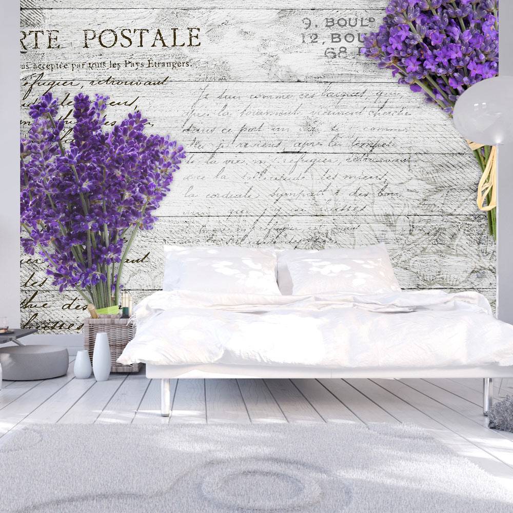 Fotobehang -Lavendel briefkaart afbeelding
