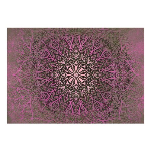 Fotobehang - Mandala van liefde , roze zwart