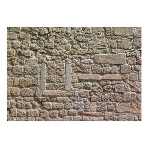 Fotobehang - Muur van stenen,  Vliesbehang,   in 5 maten, te koop,  voor woonkamer en slaapkamer, geen behangtafel nodig, instructies bijgevoegd, eenvoudig aan te brengen,