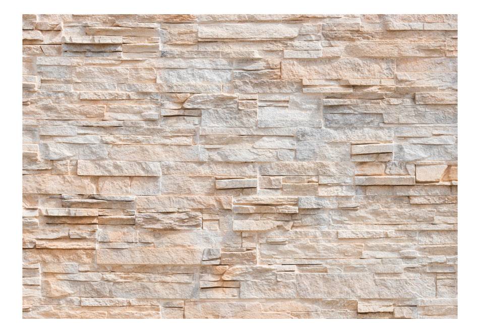 Fotobehang - Stenen muur, in 5 maten, te koop, voor woonkamer en slaapkamer, geen behangtafel nodig, instructies bijgevoegd, eenvoudig aan te brengen, 3D look afbeelding