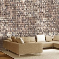 Fotobehang - Brick mosaic Fotobehang - Brick mosaic