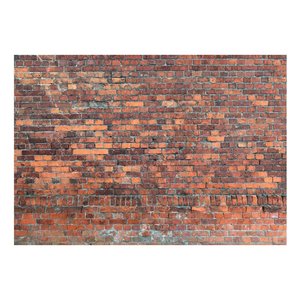Fotobehang - Rode stenen muur, in 5 maten, te koop,  voor woonkamer en slaapkamer, geen behangtafel nodig, instructies bijgevoegd Fotobehang - Rode stenen muur, in 5 maten, te koop,  voor woonkamer en slaapkamer, geen behangtafel nodig, instructies bijgevoegd