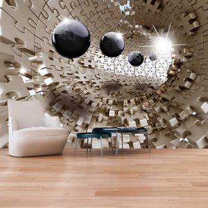 Fotobehang - Gouden puzzel, abstract, goud/zwart, 5 maten, premium print vliesbehang, voor woon en slaapkamer, instructies bijgesloten, zeer eenvoudig aan te brengen Fotobehang - Gouden puzzel, abstract, goud/zwart, 5 maten, premium print vliesbehang, voor woon en slaapkamer, instructies bijgesloten, zeer eenvoudig aan te brengen