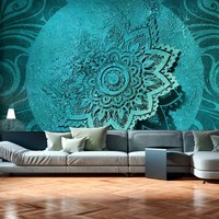 Fotobehang - Azure Bloem , mandala Fotobehang - Azure Bloem , mandala