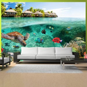 Fotobehang - onder de oppervlakte van het water , multi kleur