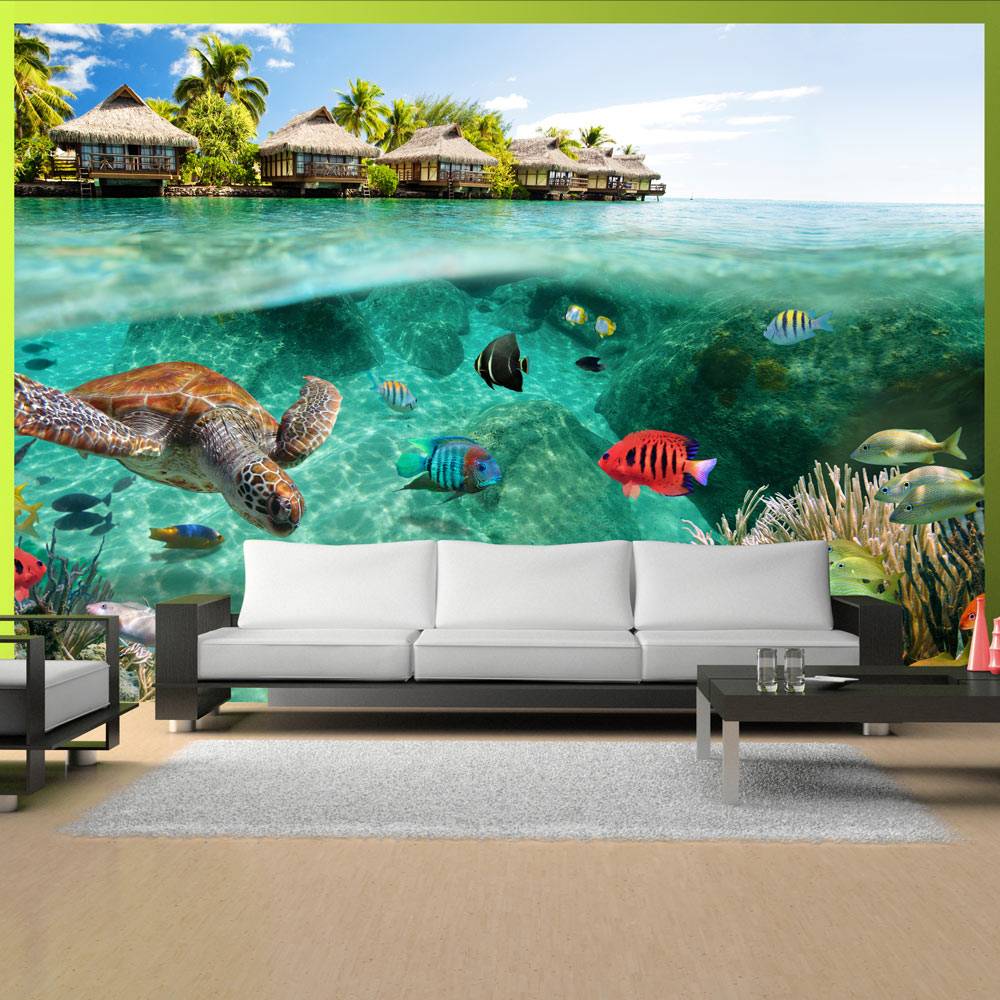 Fotobehang - onder de oppervlakte van het water , multi kleur , afbeelding